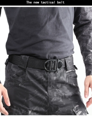TUSHI new cobra buckle nylon men's tactical belt