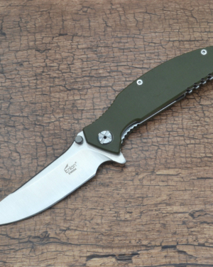Enlan EW-054 Satin 8Cr13MoV Green G10 Folding Knife