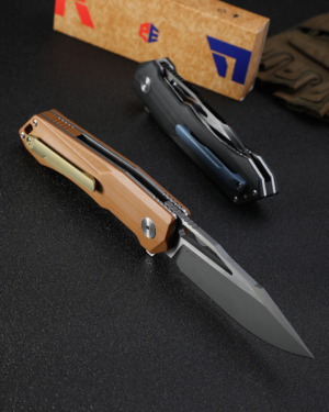 Petrified fish PF969 K110 steel blade ceramic ball bearing folding knives G10 handle titanium alloy clip outdoor hunting knife