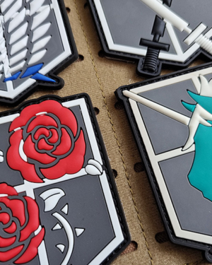 Wings of Freedom 3D PVC Rubber Velcro Badge Japanese Anime Attack on Titan Armband Survey Corps PVC velcro patch/badge