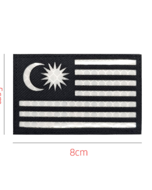 Malaysia Flag Velcro Patch Clothing Backpack Accessories Malaysia Embrodary Flag IR Malaysia flag