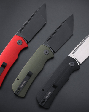 Petrified Fish PFP01T Beluga ,3.58" K110 Stonewashed Blade, Front Flipper Liner lock Folding knife