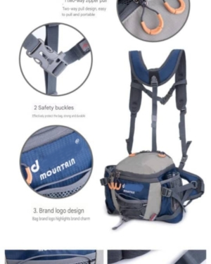 Outdoor mountaineering waist bag multifunctional large capacity waterproof sports men and women water bottle detachable double shoulder strap cycling backpack