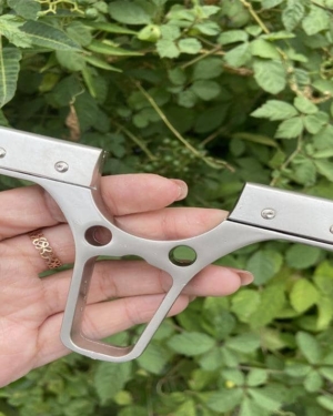 Slingshot outdoor 40 wide bow head metal quick press double wire owl pole zinc alloy accessories outdoor slingshot long pole