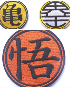 DRAGON BALL KANJI EMBROIDARY VELCRO PATCH/BADGE