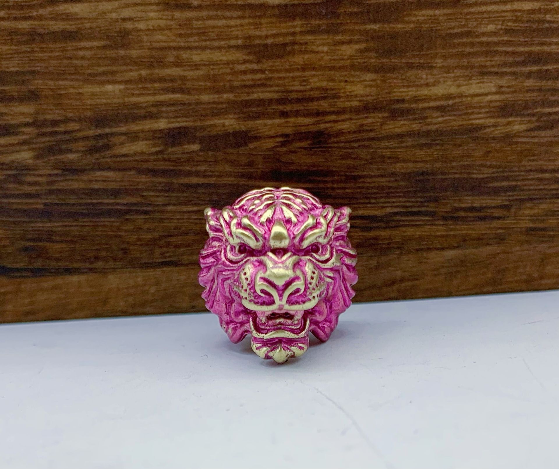 Chinese Zodiac Tiger Head beads  Knife/slingshot EDC lanyard - Image 4