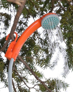 PROMOSI AKHIR TAHUN Camping Shower Pump USB Rechargeable Shower  Bucket for Camping Hiking Traveling