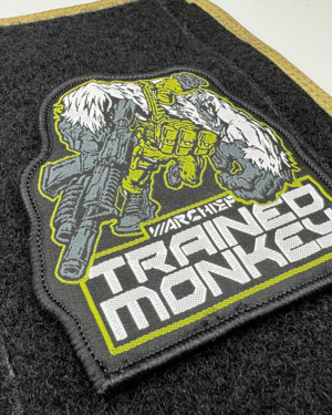 Trained monkey woven label armband morale patch Velcro badge patch / badge