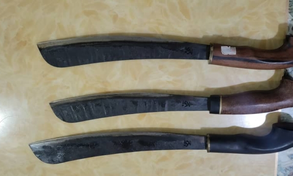 Malaysian handmade parang duku candong.