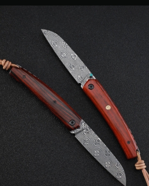 PF719/PF719DM Thumb stud knife Wood Handle